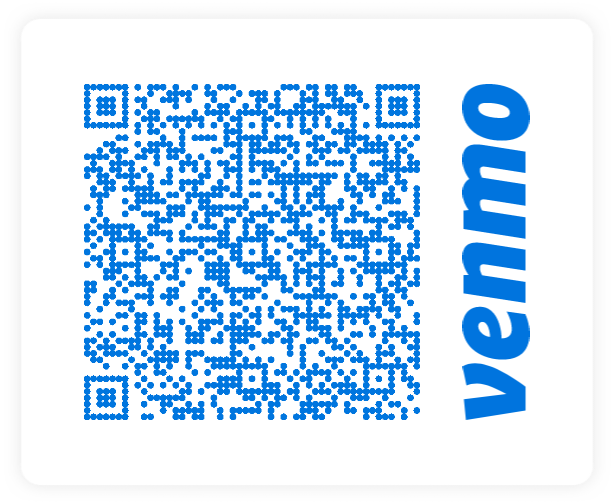 Find LWHadoptables on Venmo, scan our code, or click the image to donate via browser.