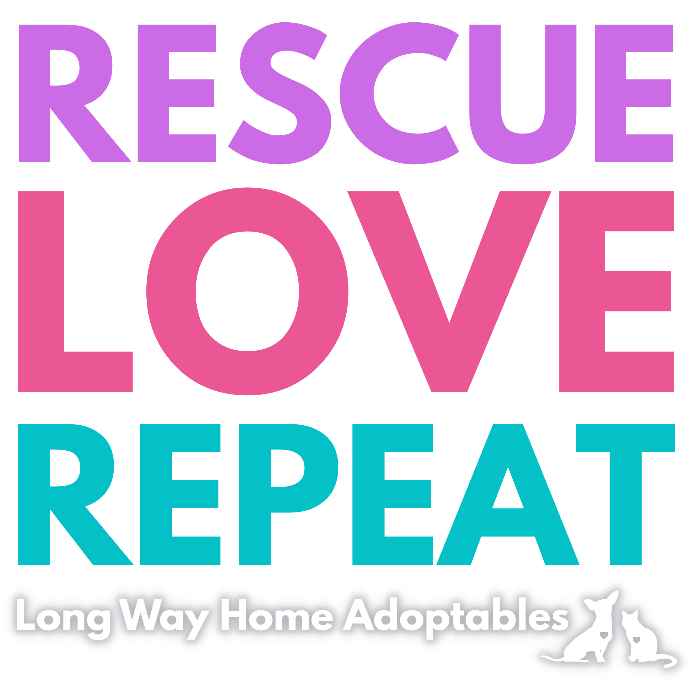 Rescue Love Repeat Car Decal