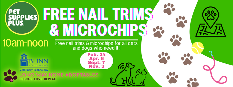 nail trim and microchips Facebook Event Cover